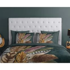 Good Morning Dekbedovertrek "Soft Feathers" - Groen - (240x220 Cm) -Bedbekleding schommelt. 1000080901 0110