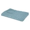 Atmosphera Bank/bed Deken/plaid - Geknoopt Motief - 120 X 160 Cm - Aqua Blauw