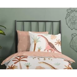 Good Morning Dekbedovertrek "Dino" - Multi - (120x150 Cm) -Bedbekleding schommelt. 1000083123 0110