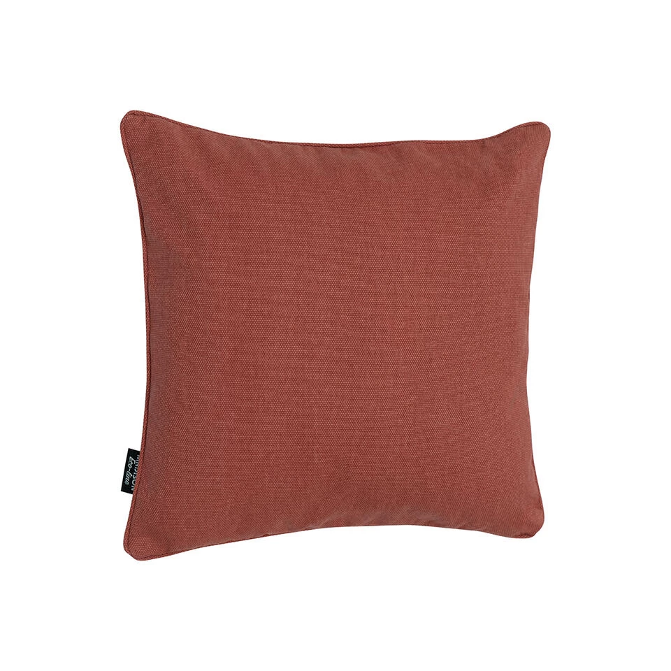 Madison - Sierkussen 50x50 - Oranje - Beige Recycled Canvas 2 Madison - Sierkussen 50x50 - Oranje - Beige Recycled Canvas - Afbeelding 2