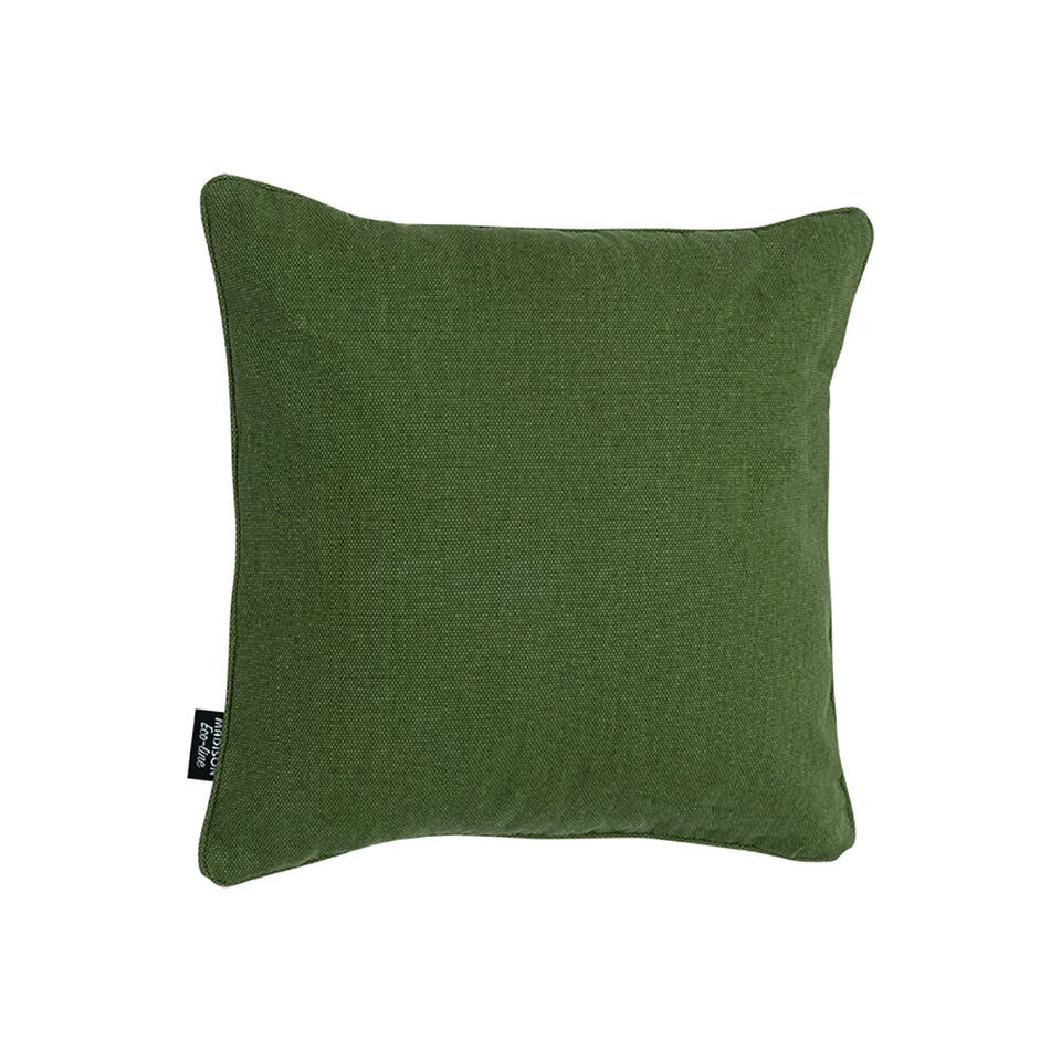 Madison - Sierkussen 50x50 - Groen - Beige Recycled Canvas 2 Madison - Sierkussen 50x50 - Groen - Beige Recycled Canvas - Afbeelding 2