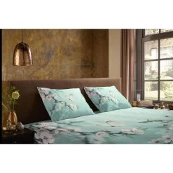 Pure Dekbedovertrek "Bibi" - Groen - (240x220 Cm) -Bedbekleding schommelt. 1000084870 0110