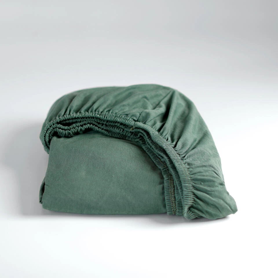 Cinderella - Hoeslaken (tot 25 Cm) - Jersey - 140x210/220 - Green 2 Cinderella - Hoeslaken (tot 25 Cm) - Jersey - 140x210/220 - Green - Afbeelding 2