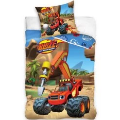 Blaze Dekbedovertrek, Monster Truck - Eenpersoons - 140 X 200 Cm - Katoen