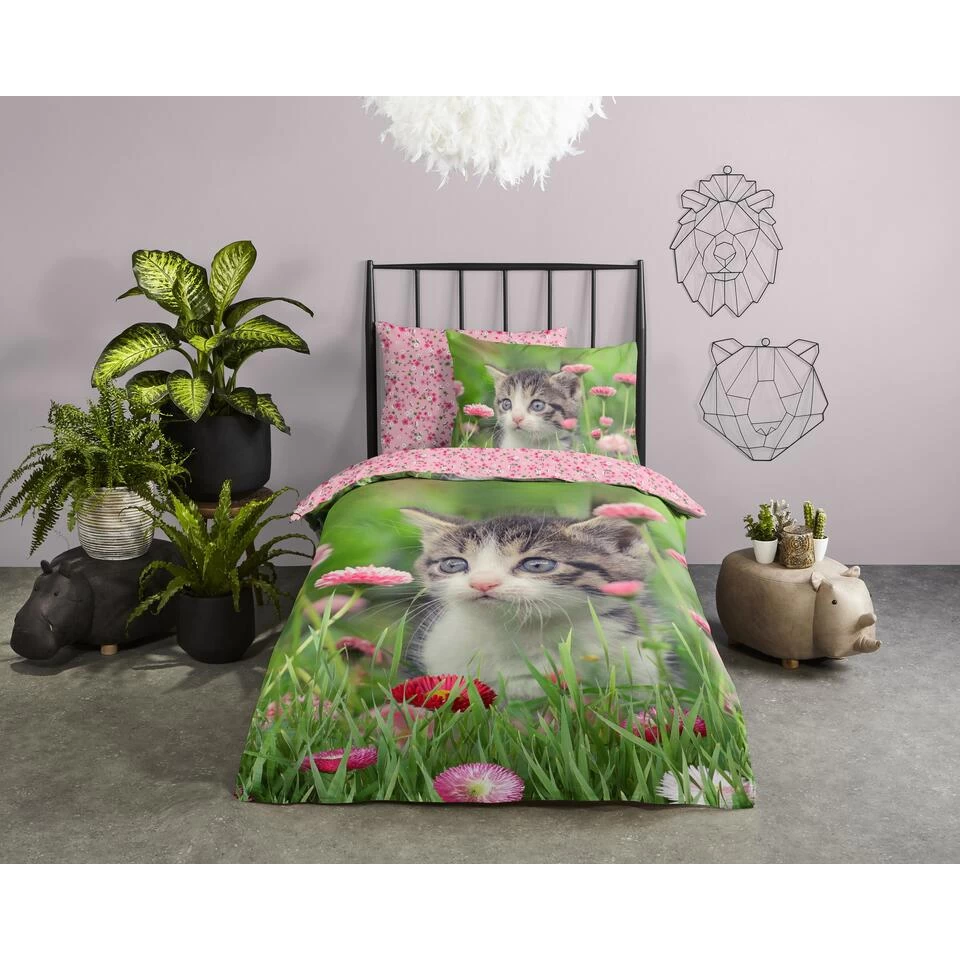 Good Morning Dekbedovertrek "Jacky" - Multi - (140x220 Cm) 2 Good Morning Dekbedovertrek "Jacky" - Multi - (140x220 Cm) - Afbeelding 2