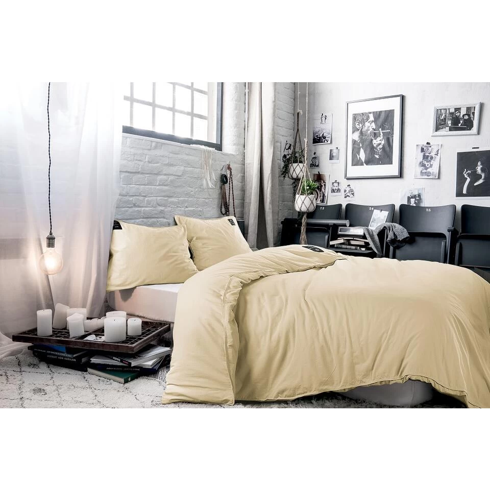 BLCKOUT Dekbedovertrek Oslo - 200x200/220 - Lichtgeel 2 BLCKOUT Dekbedovertrek Oslo - 200x200/220 - Lichtgeel - Afbeelding 2