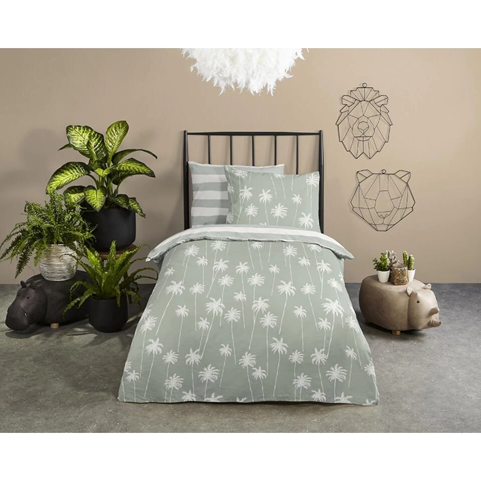 Good Morning Dekbedovertrek "Summer" - Groen - (120x150 Cm) 2 Good Morning Dekbedovertrek "Summer" - Groen - (120x150 Cm) - Afbeelding 2