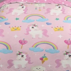 Good Morning Dekbedovertrek "Unilove" - Roze - (120x150 Cm) -Bedbekleding schommelt. 1000094416 0102