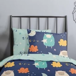 Good Morning Dekbedovertrek "Sheep" - Multi - (120x150 Cm) -Bedbekleding schommelt. 1000094450 0102