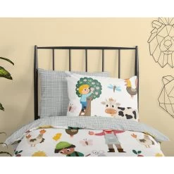 Good Morning Dekbedovertrek "Farm" - Multi - (120x150 Cm) -Bedbekleding schommelt. 1000094455 0110