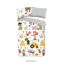 Good Morning Dekbedovertrek "Farm" - Multi - (120x150 Cm)