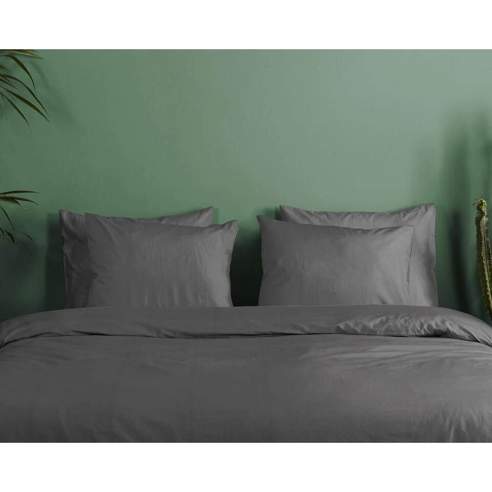 HIP Dekbedovertrek "" - Antraciet - (200x220 Cm) 4 HIP Dekbedovertrek "" - Antraciet - (200x220 Cm) - Afbeelding 4