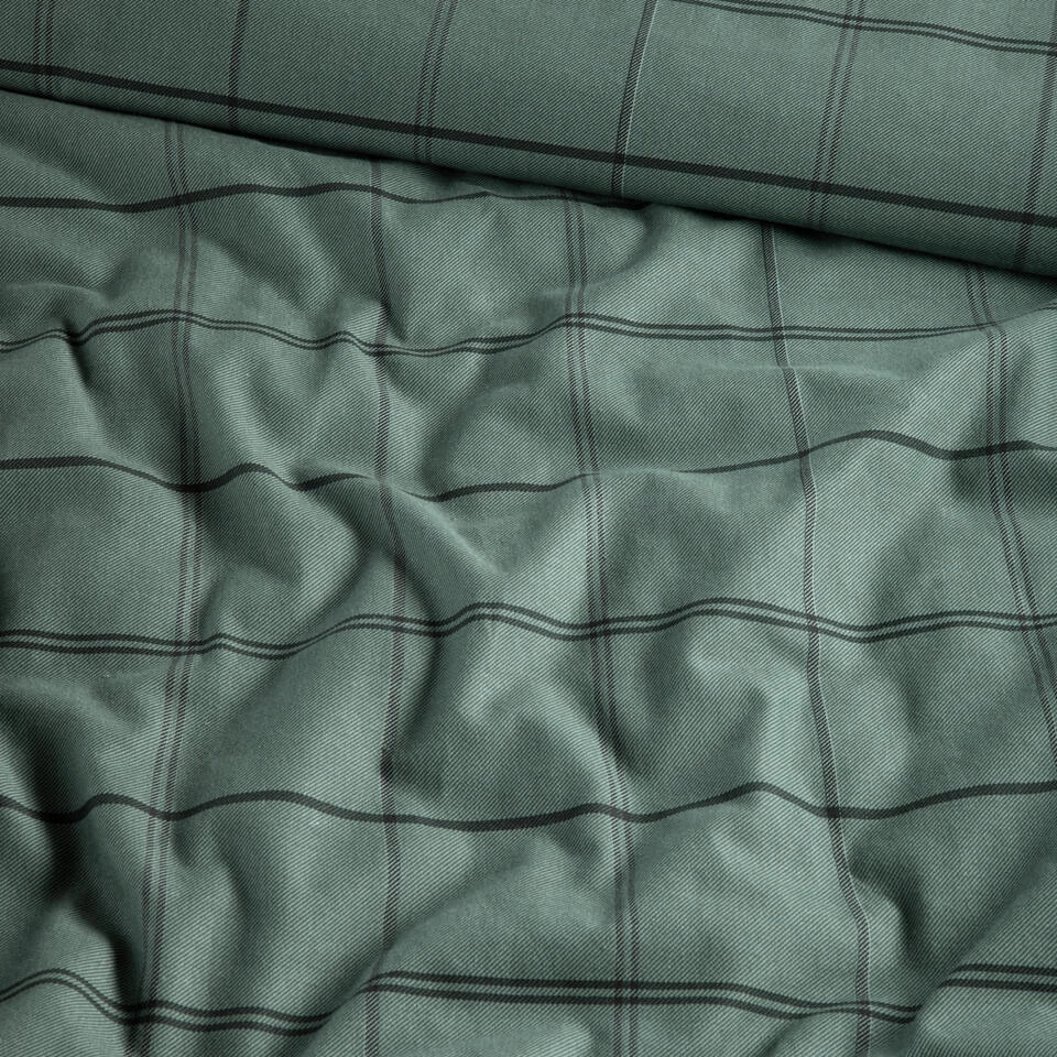 Cinderella Dekbedovertrek Kody - Flanel - 260x200/220 Cm - Green 3 Cinderella Dekbedovertrek Kody - Flanel - 260x200/220 Cm - Green - Afbeelding 3