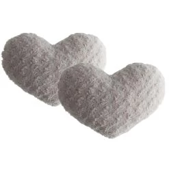 Atmosphera Kussens - 2x - Pluche Hart - Beige - 28 X 36 Cm