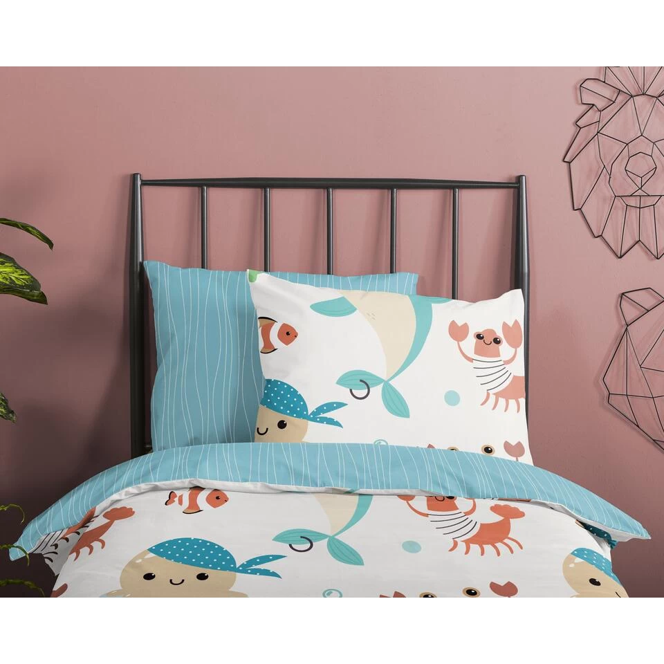 Good Morning Dekbedovertrek "Seaworld" - Multi - (120x150 Cm) 3 Good Morning Dekbedovertrek "Seaworld" - Multi - (120x150 Cm) - Afbeelding 3