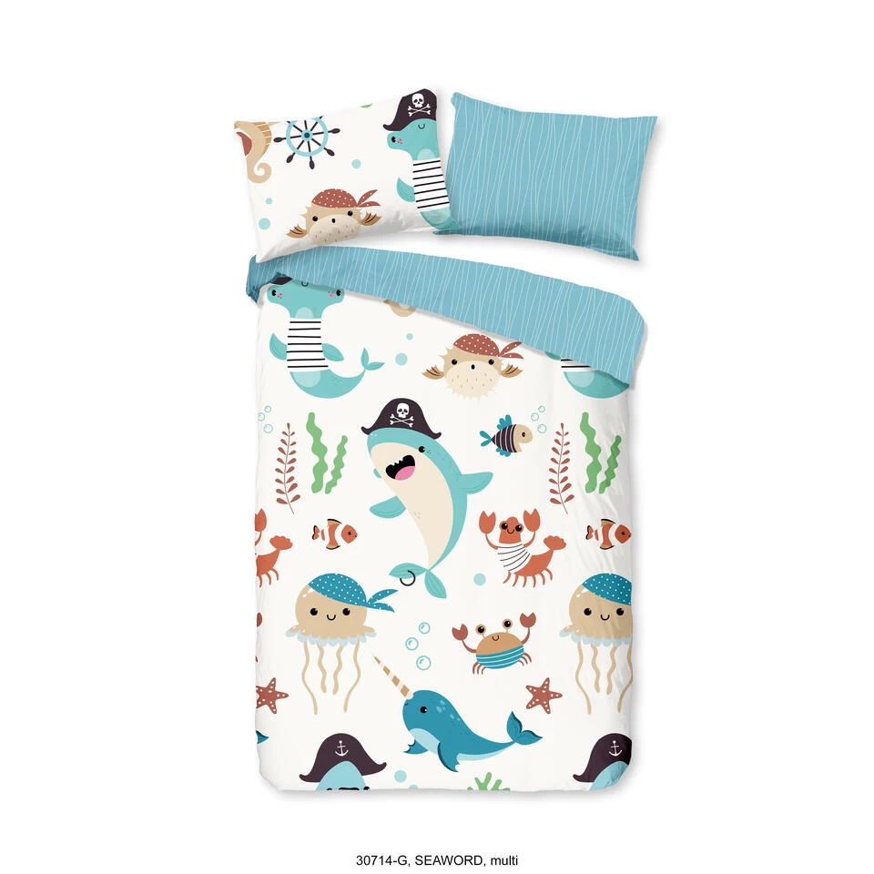Good Morning Dekbedovertrek "Seaworld" - Multi - (120x150 Cm) 1 Good Morning Dekbedovertrek "Seaworld" - Multi - (120x150 Cm)