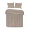 Papillon Dekbedovertrek Satijn Streep - 200x200/220 Cm - Taupe