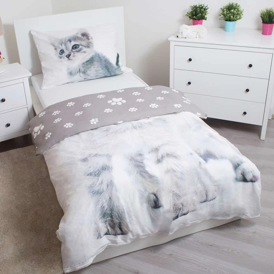 Animal Pictures Dekbedovertrek Poesjes - Eenpersoons - 140 X 200 Cm - Multi 2 Animal Pictures Dekbedovertrek Poesjes - Eenpersoons - 140 X 200 Cm - Multi - Afbeelding 2