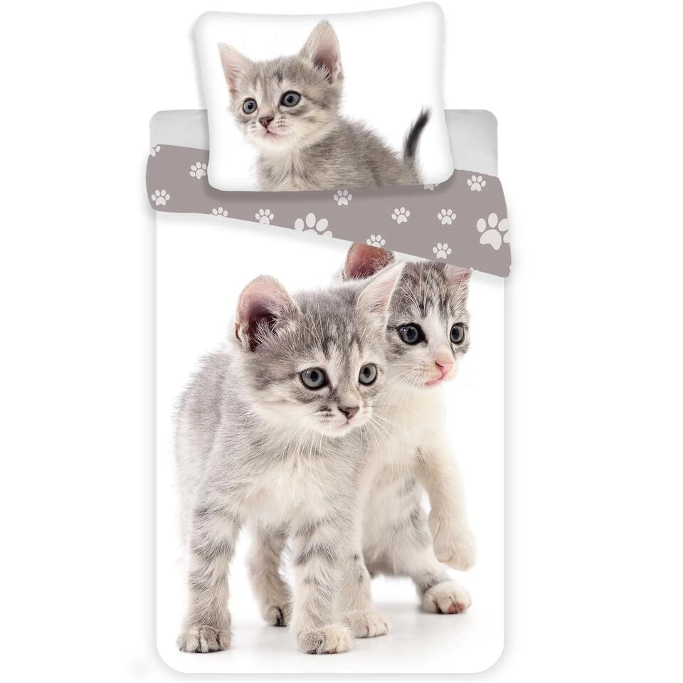 Animal Pictures Dekbedovertrek Poesjes - Eenpersoons - 140 X 200 Cm - Multi 1 Animal Pictures Dekbedovertrek Poesjes - Eenpersoons - 140 X 200 Cm - Multi