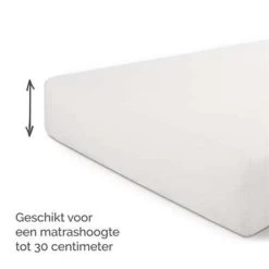 Byrklund - Hoeslaken Katoen - 180x220 Cm - Off White -Bedbekleding schommelt. 1137411554 0103