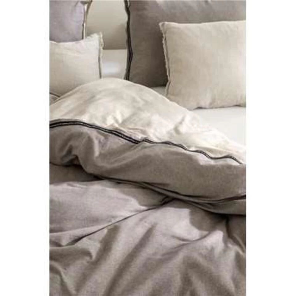 Walra - Dekbedovertrek Casual Beauty - 200x220 Cm - Taupe / Zand 2 Walra - Dekbedovertrek Casual Beauty - 200x220 Cm - Taupe / Zand - Afbeelding 2