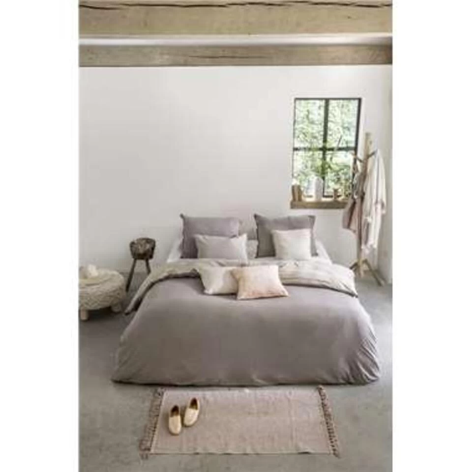 Walra - Dekbedovertrek Casual Beauty - 200x220 Cm - Taupe / Zand 4 Walra - Dekbedovertrek Casual Beauty - 200x220 Cm - Taupe / Zand - Afbeelding 4