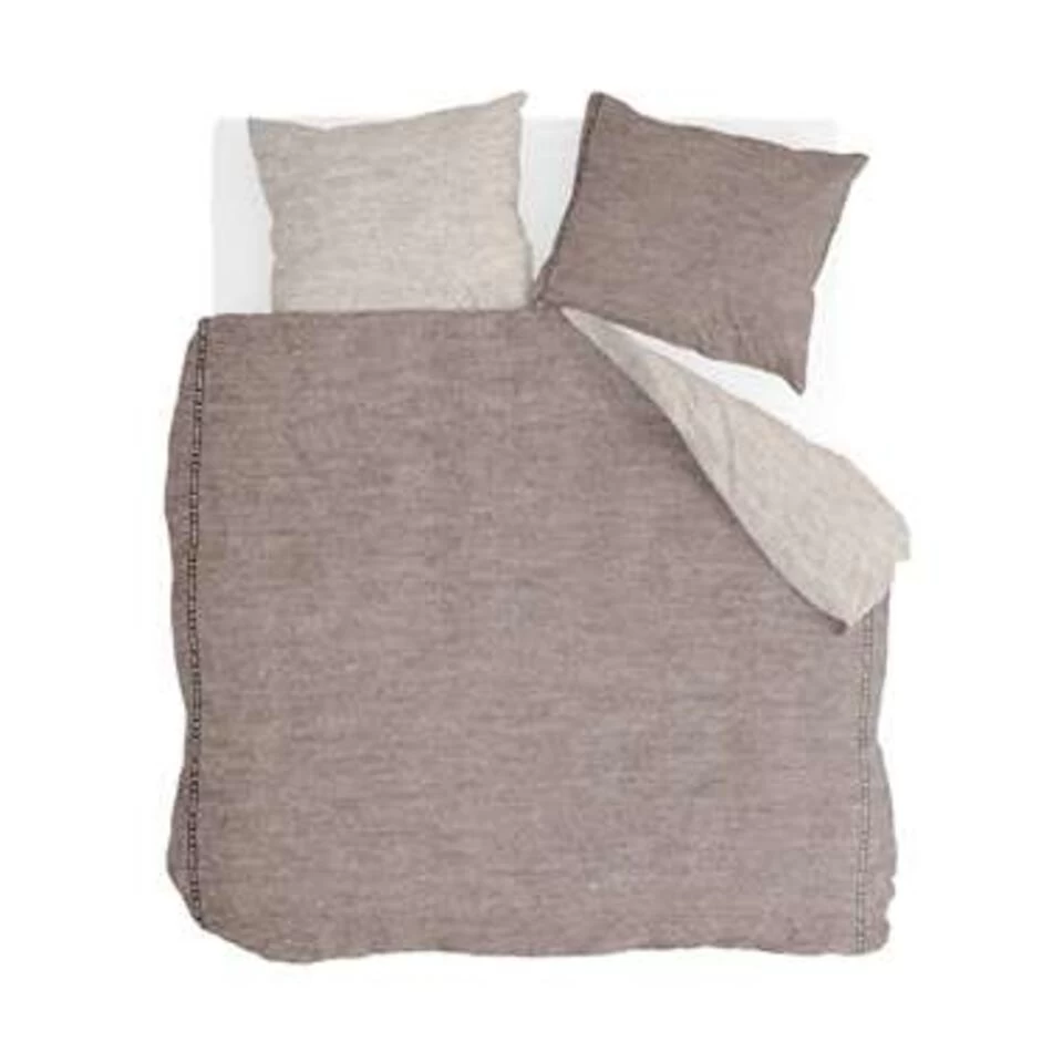 Walra - Dekbedovertrek Casual Beauty - 200x220 Cm - Taupe / Zand 1 Walra - Dekbedovertrek Casual Beauty - 200x220 Cm - Taupe / Zand