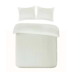 Papillon Dekbedovertrek Satijn Streep - 200x200/220 Cm - Crème