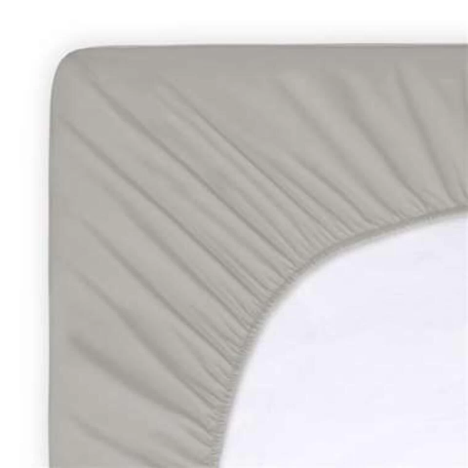 Byrklund - Hoeslaken Katoen - 140x200 Cm - Licht Grijs 2 Byrklund - Hoeslaken Katoen - 140x200 Cm - Licht Grijs - Afbeelding 2