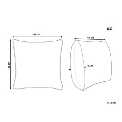 Beliani Sierkussen LUBHA - Wit Polyester 6 Beliani Sierkussen LUBHA - Wit Polyester -Bedbekleding schommelt. 11f5e8ea89644ab199ddeca9cf430cc7