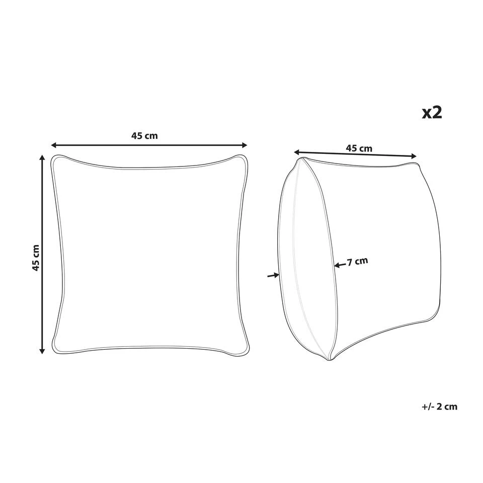 Beliani Sierkussen LUBHA - Wit Polyester 3 Beliani Sierkussen LUBHA - Wit Polyester - Afbeelding 3