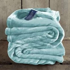 De Witte Lietaer Fleece Deken Mineral - 150 X 200 Cm - Blauw -Bedbekleding schommelt. 1204864644 0102