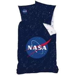 NASA Dekbedovertrek Stars - Eenpersoons - 140 X 200 Cm - Katoen -Bedbekleding schommelt. 1320806475 0102