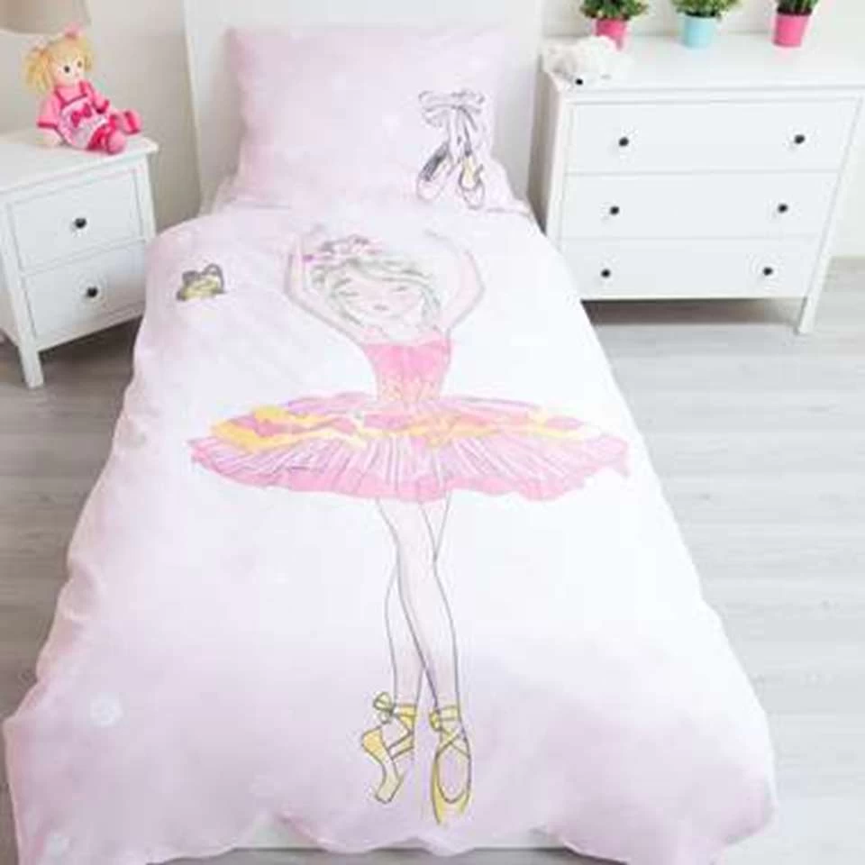 Ballet Dance - Dekbedovertrek - Eenpersoons - 140 X 200 Cm - Roze 2 Ballet Dance - Dekbedovertrek - Eenpersoons - 140 X 200 Cm - Roze - Afbeelding 2