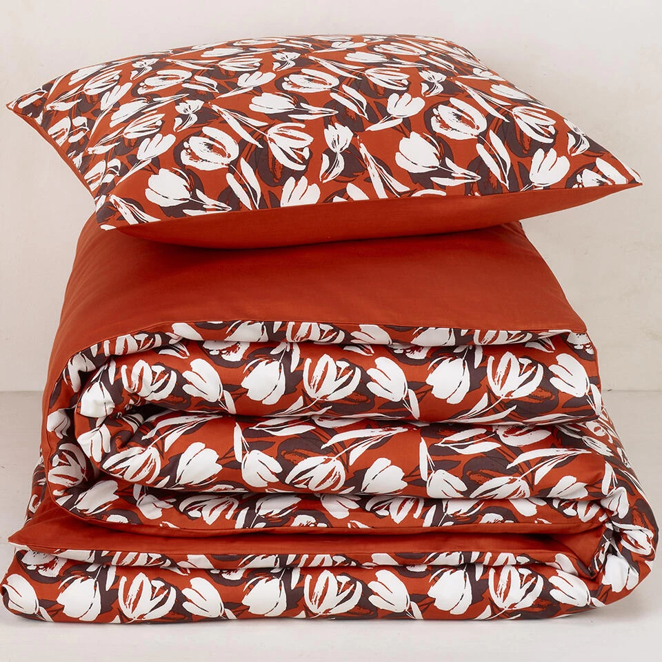 De Witte Lietaer Dekbedovertrek Tulipa - 140 X 200/220 Cm - Katoen 2 De Witte Lietaer Dekbedovertrek Tulipa - 140 X 200/220 Cm - Katoen - Afbeelding 2