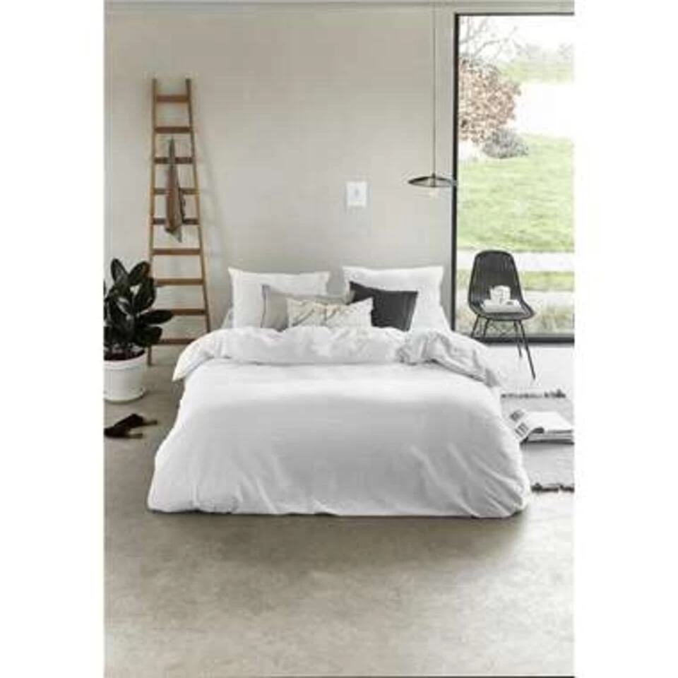 Walra - Dekbedovertrek Vintage Cotton - 200x220 Cm - Wit 2 Walra - Dekbedovertrek Vintage Cotton - 200x220 Cm - Wit - Afbeelding 2