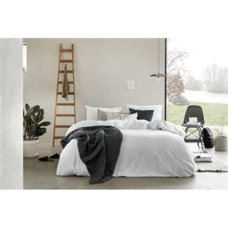 Walra - Dekbedovertrek Vintage Cotton - 200x220 Cm - Wit 3 Walra - Dekbedovertrek Vintage Cotton - 200x220 Cm - Wit - Afbeelding 3