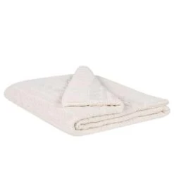 Beliani Plaid ANAMUR - Beige Katoen