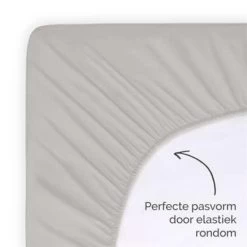 Byrklund - Hoeslaken Katoen - 160x200 Cm - Taupe -Bedbekleding schommelt. 1410163436 0103