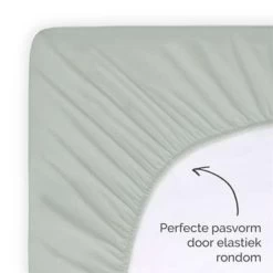 Byrklund - Hoeslaken Jersey - 80x200 Cm - Grijsgroen -Bedbekleding schommelt. 1429314403 0103