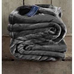 De Witte Lietaer Fleece Deken Cosy - 150 X 200 Cm - Dark Ebony -Bedbekleding schommelt. 1457185572 0102