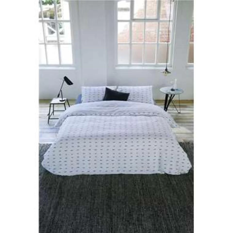 Walra - Dekbedovertrek More Dashes - 140x220 Cm - Wit / Grijs 4 Walra - Dekbedovertrek More Dashes - 140x220 Cm - Wit / Grijs - Afbeelding 4