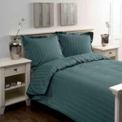 Papillon Dekbedovertrek Satijn Streep - 200x200/220 Cm - Groen