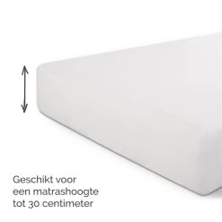 Byrklund - Hoeslaken Jersey - 160x200 Cm - Wit -Bedbekleding schommelt. 1573746414 0103