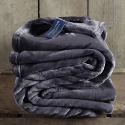 De Witte Lietaer Fleece Plaid Cosy - 150 X 200 Cm - Blue Graphite -Bedbekleding schommelt. 1660204393 0102