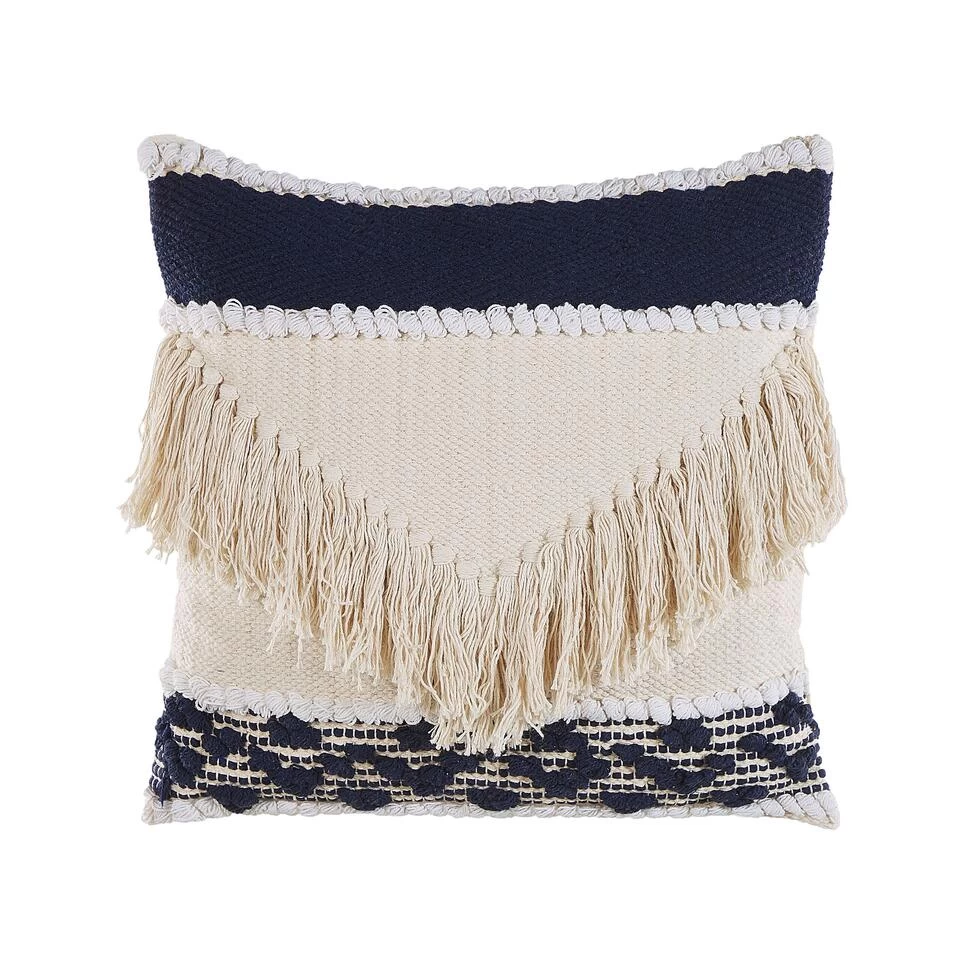 Beliani Sierkussen SOFCA - Beige Katoen 1 Beliani Sierkussen SOFCA - Beige Katoen