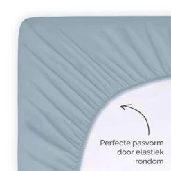 Byrklund - Hoeslaken Jersey - 90x220 Cm - Blauw -Bedbekleding schommelt. 1683216357 0103