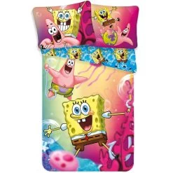 SpongeBob Dekbedovertrek Fun - Eenpersoons - 140 X 200 Cm - Multi