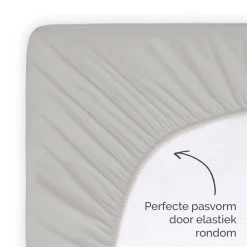 Byrklund - Hoeslaken Katoen - 140x200 Cm - Taupe -Bedbekleding schommelt. 1750857013 0103