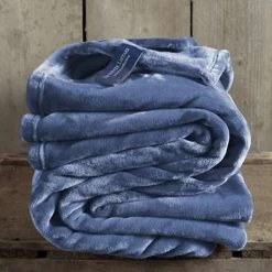De Witte Lietaer Fleece Plaid Cosy - 150 X 200 Cm - Blue Indigo -Bedbekleding schommelt. 1759524826 0102